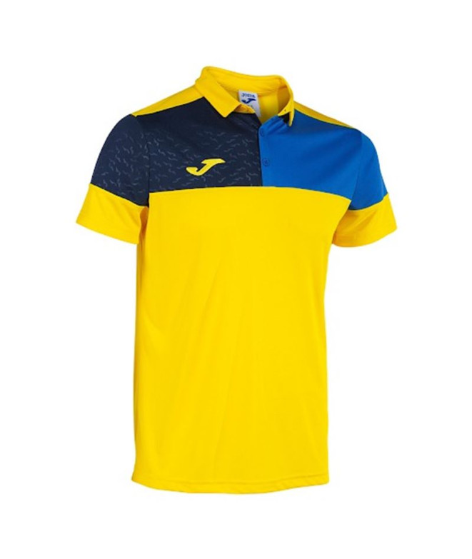 Polo Joma HomemMenino Manga curta em V / Amarelo Royal Navy