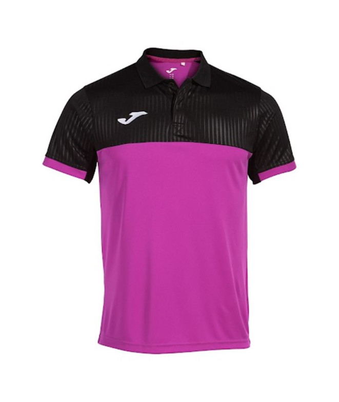 Polo Joma HomemMenino Montreal manga curta / Fluor Pink Preto