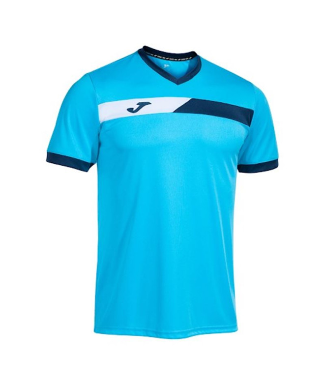 T-shirt Pádel Joma Court HommeEnfant from Short Sleeve / Turquoise Fluor Marine White