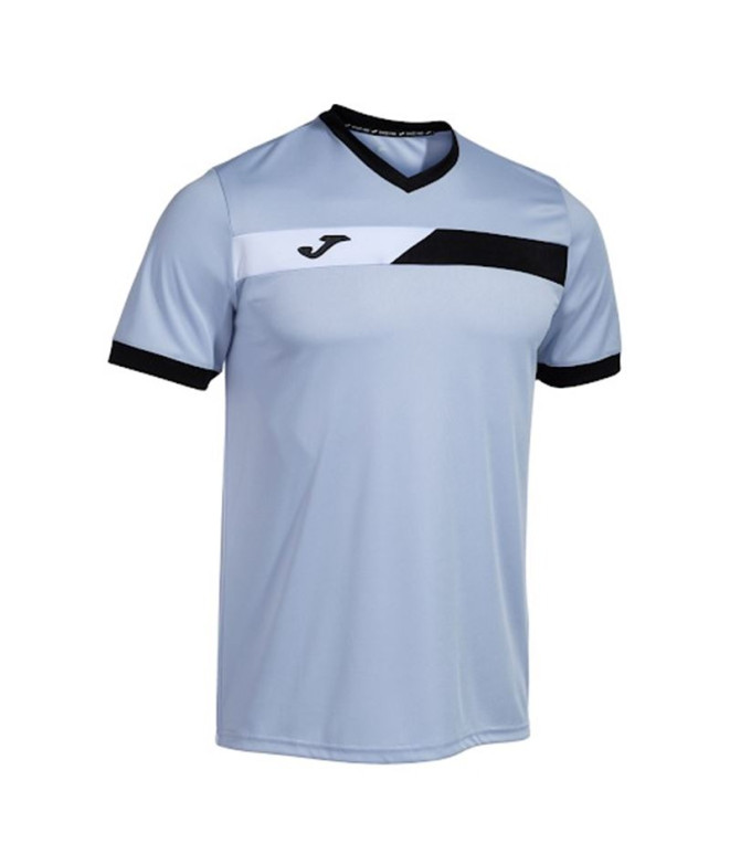 Camiseta de Pádel Joma Manga Corta Court Hombre/Niño Celeste Marino Blanco