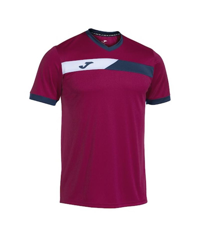 Camiseta Pádel Joma Court HomemMenino de Manga curta / Crimson Navy White