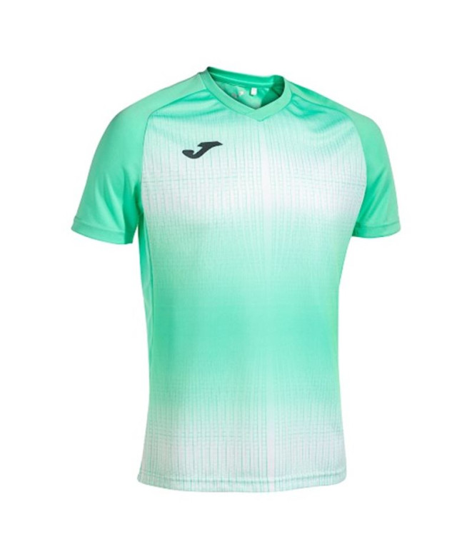 Camiseta de Fútbol Joma Manga Corta Tiger V Hombre/Niño Verde Blanco