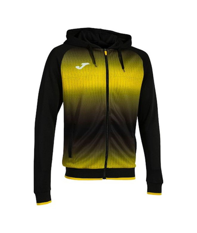 Chaqueta de Fútbol Joma Con Capucha Tiger V Hombre/Niño Negro Amarillo