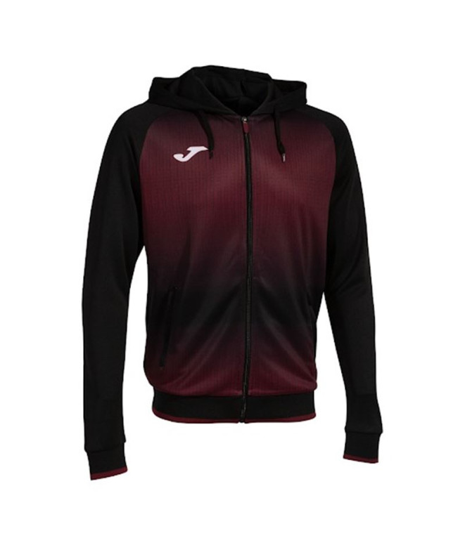 Veste Football Joma HommeEnfant de Hooded Tiger V / Black Bordeaux