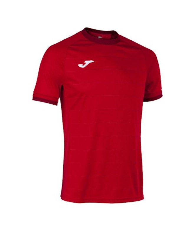 T-shirt Football Joma Homme de Short Sleeve Gold V Red