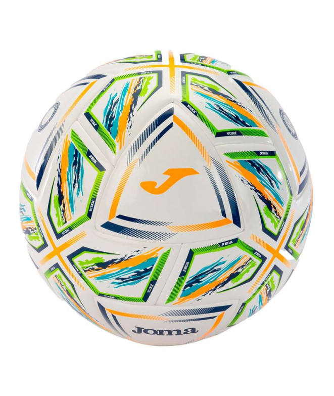 Bola Futebol Joma de Halley II Branco Turquesa Fluor Verde Laranja