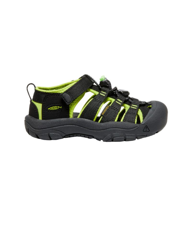 Sandales Montagne de Keen Newport H2 Noir/Vert citron vert Enfant