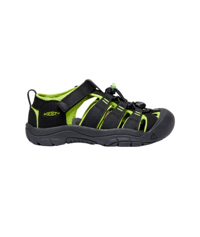 Sandales Montagne de Keen Newport H2 Noir/Vert citron vert Enfant