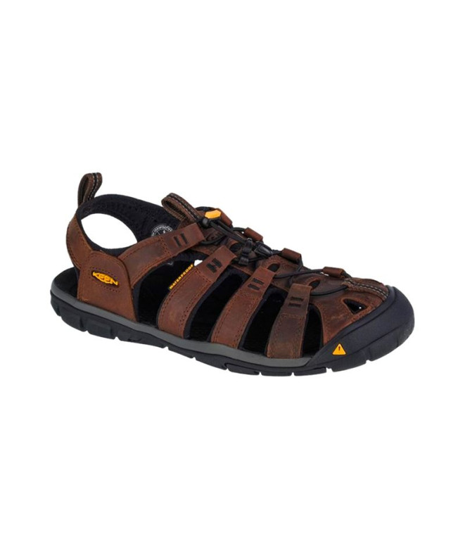 Sandales Montagne de Keen Clearwater Cnx Leather Dark Earth/Black Homme