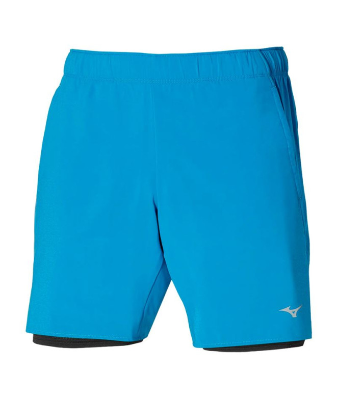 Calça Fitness Mizuno Homem Short from Core 7.5 2In1 Medium Blue