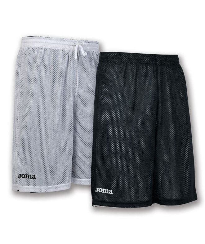 Short Basket Reversible Joma Rookie Hombre Negro-Blanco