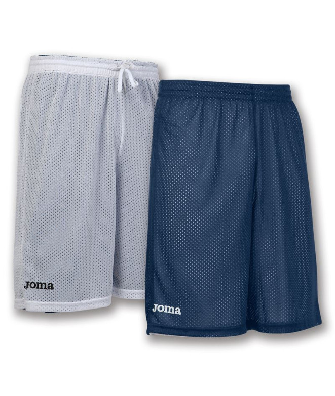 Joma Homme Short Basket Réversible Rookie Navy-White