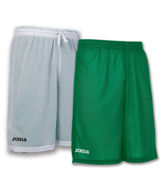 Joma Homme Short de basket réversible Rookie Green-White