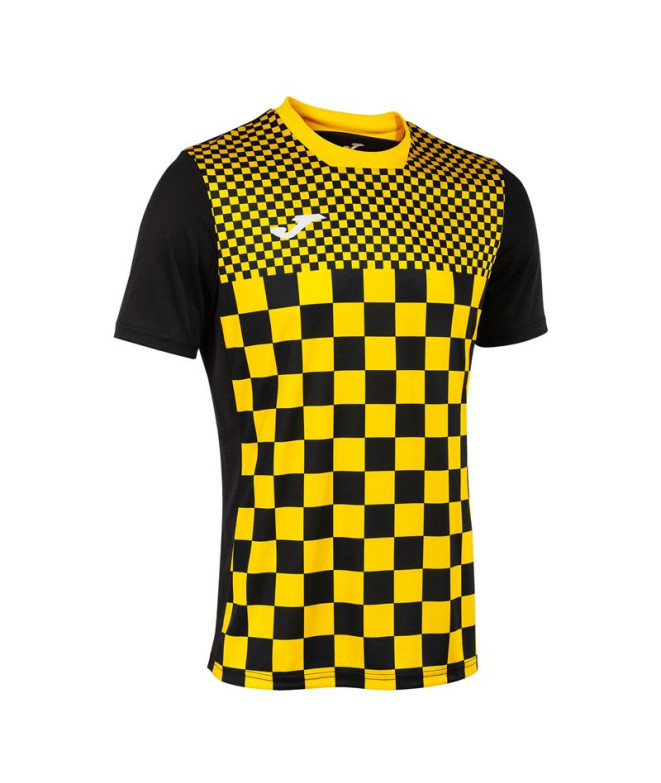 Camiseta Joma Flag Hombre Negro-Amarillo