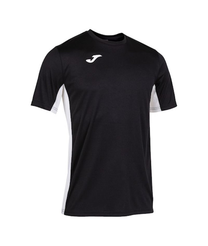 Camiseta Deportiva Joma Cosenza Manga Corta Hombre Negro Blanco