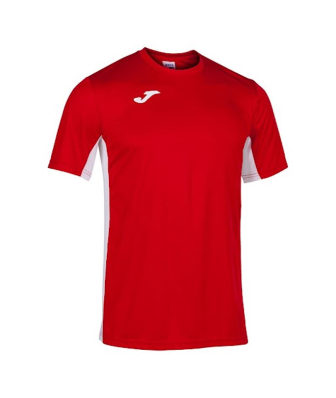 Camiseta Deportiva Joma Cosenza Manga Corta Hombre Rojo Blanco