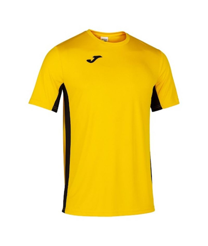 Camiseta Deportiva Joma Cosenza Manga Corta Hombre Amarillo Negro