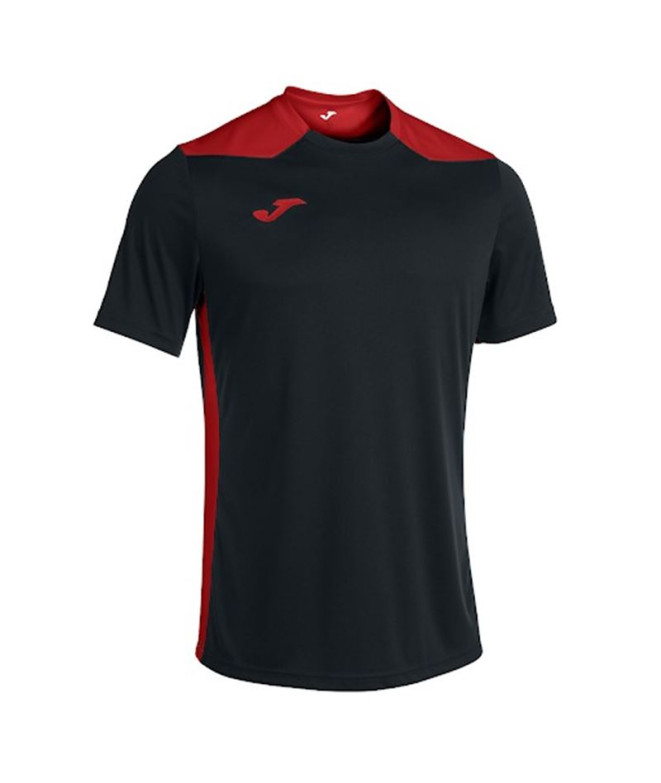 T-shirt Football Joma HommeEnfant de Championship VI Short Sleeve / Black Red