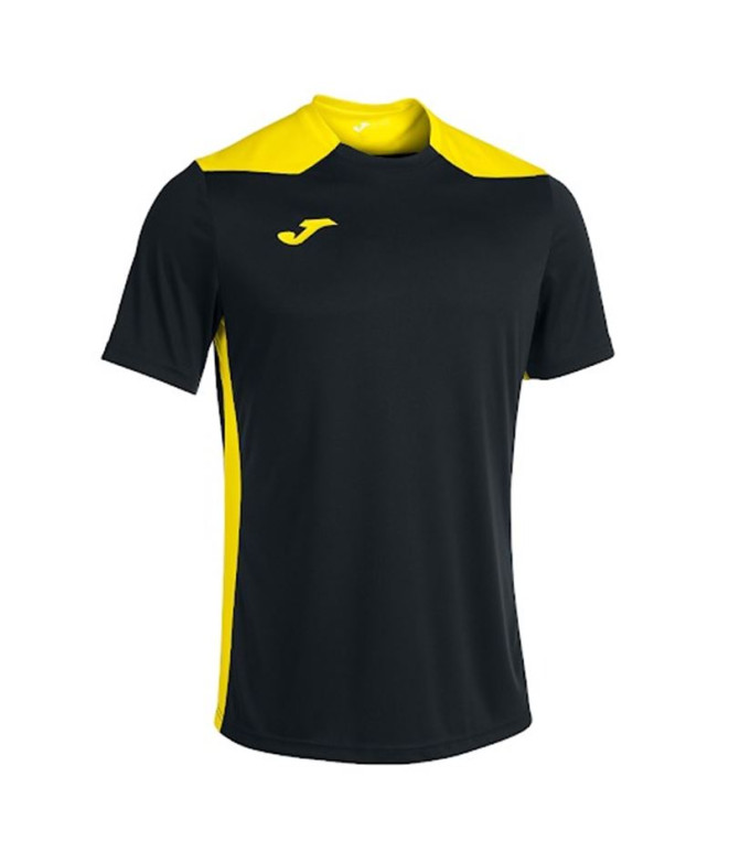 Camiseta de Fútbol Joma Championship VI Manga Corta Hombre/Niño Negro Amarillo