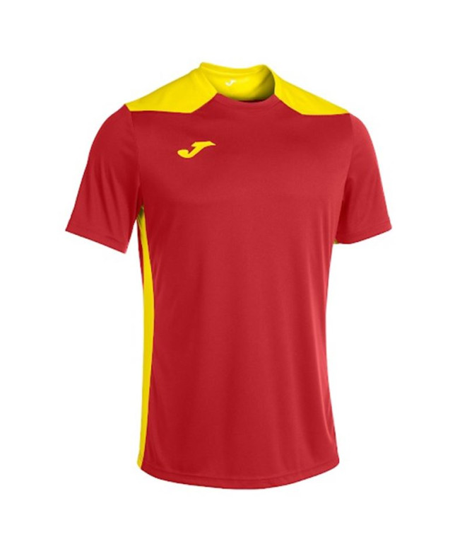 Camiseta de Fútbol Joma Championship VI Manga Corta Hombre/Niño Rojo Amarillo