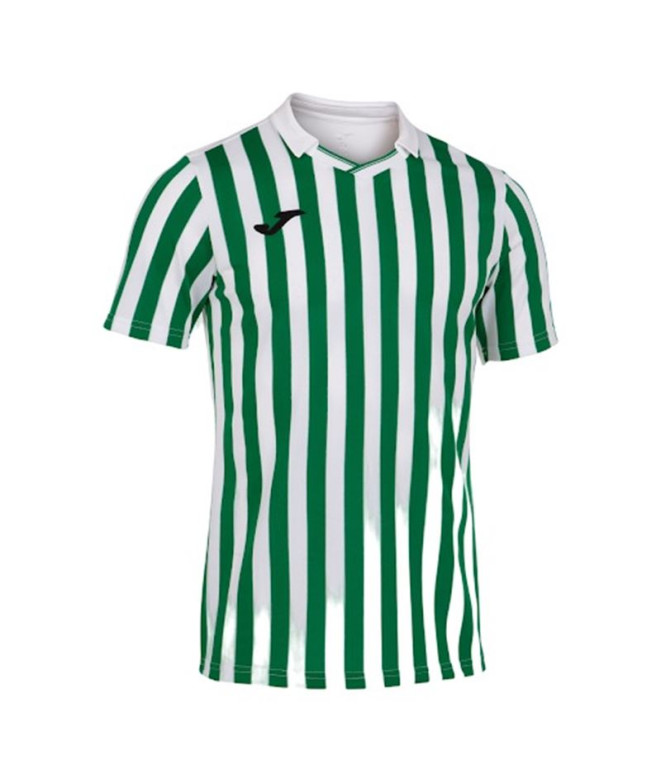 Camiseta de Fútbol Joma Copa II Manga Corta Hombre/Niño Blanco Verde