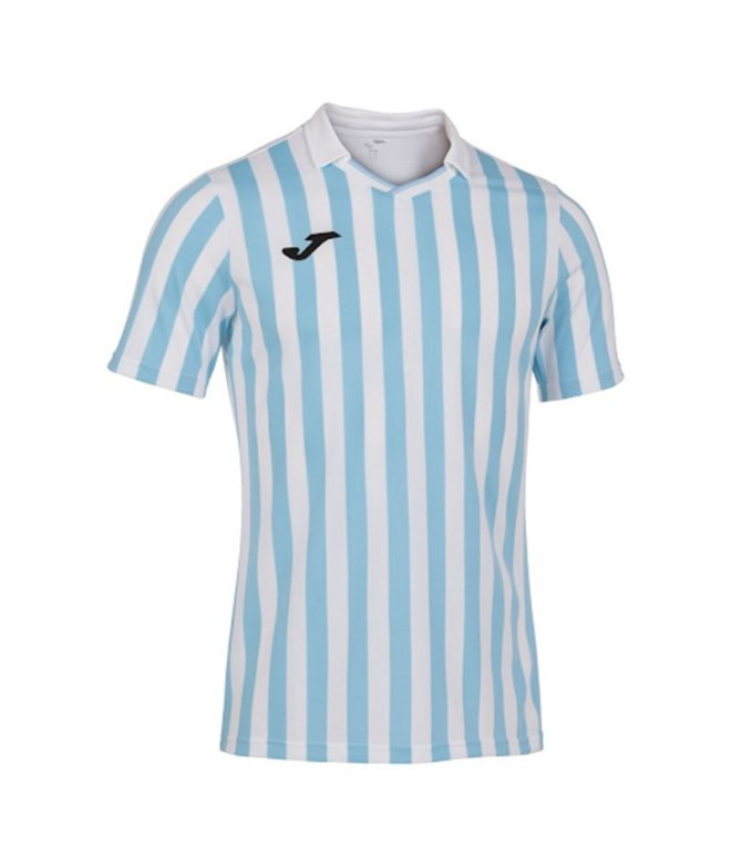 Camiseta de Fútbol Joma Copa II Manga Corta Hombre/Niño Blanco Celeste