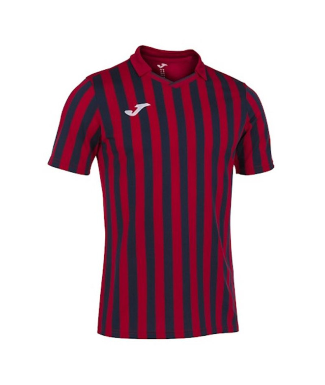 T-shirt Football Joma HommeEnfant de Cup II Short Sleeve / Navy Red