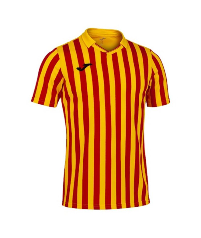 Camiseta de Fútbol Joma Copa II Manga Corta Hombre/Niño Amarillo Rojo