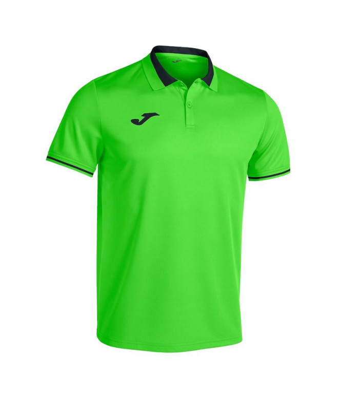 Polo Joma HommeEnfant Manches courtes Championnat VI / Vert fluo Noir