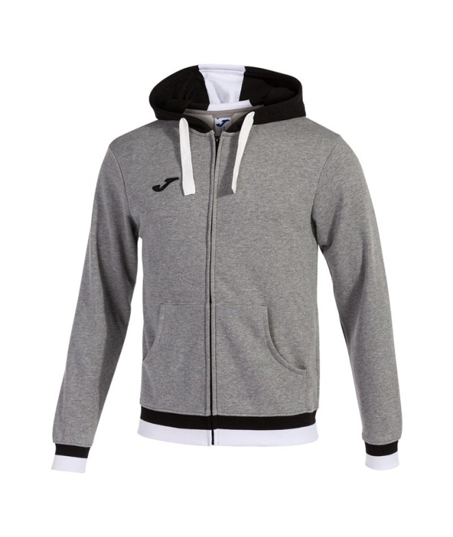 Chaqueta Con Capucha Joma Confort II Hombre/Niño Gris Melange Negro