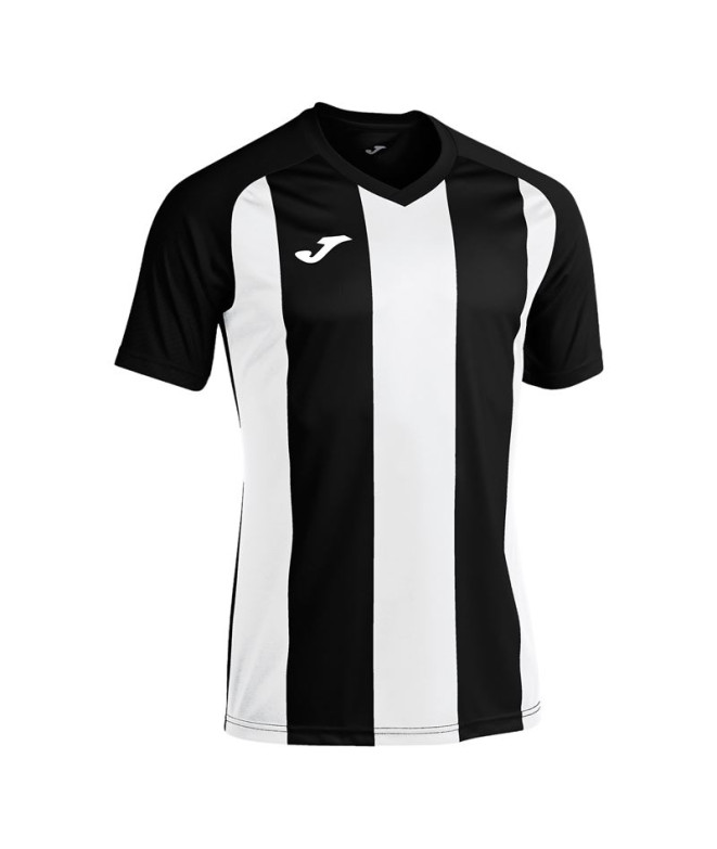 Camiseta Manga Corta Joma Pisa II Hombre/Niño Negro Blanco