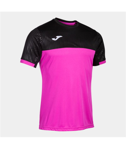 Camiseta Manga Corta Joma Montreal Hombre Rosa Flúor Negro