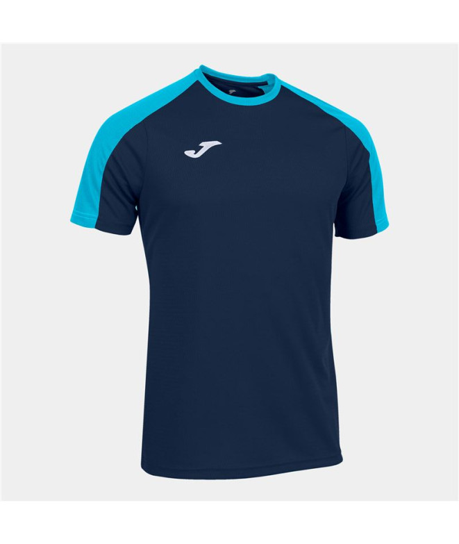 T-shirt Joma Homme Championnat Eco à manches courtes Marine - Fluor Turquoise