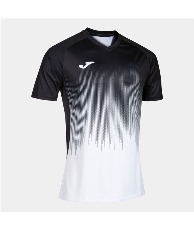 Camiseta Manga Corta Joma Tiger IV Hombre Blanco Negro