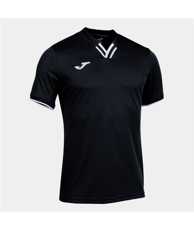 Camiseta Manga Corta Joma Toletum IV Hombre Negro Blanco