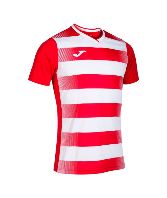 Camiseta Joma Manga Corta Europa V Rojo Blanco