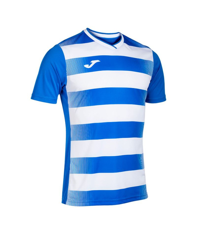 Camiseta Joma Manga Corta Europa V Royal Blanco