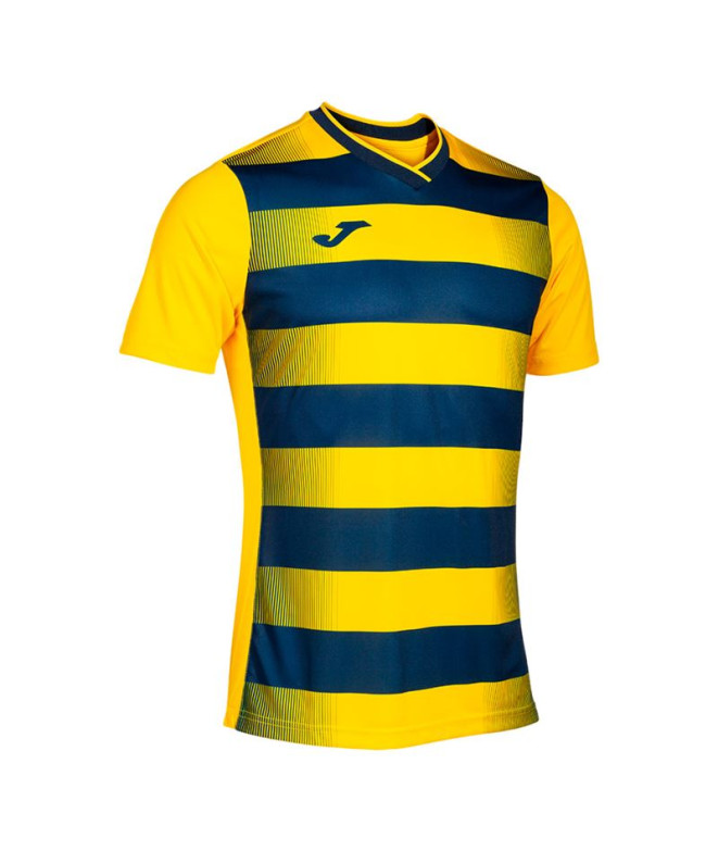 Camiseta Joma Manga Corta Europa V Amarillo Marino