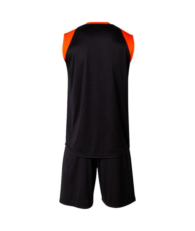 Conjunto Joma Final II Preto Laranja