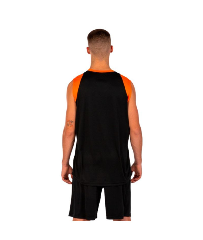 Conjunto Joma Final II Preto Laranja