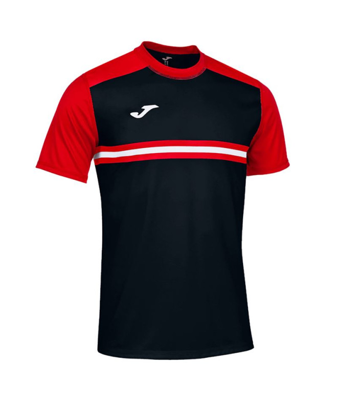 Camiseta Joma Hispa IV Manga curta preto vermelho