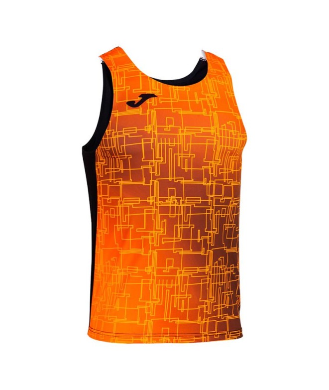 Camiseta De Tirantes Running Elite VIII Negro Naranja