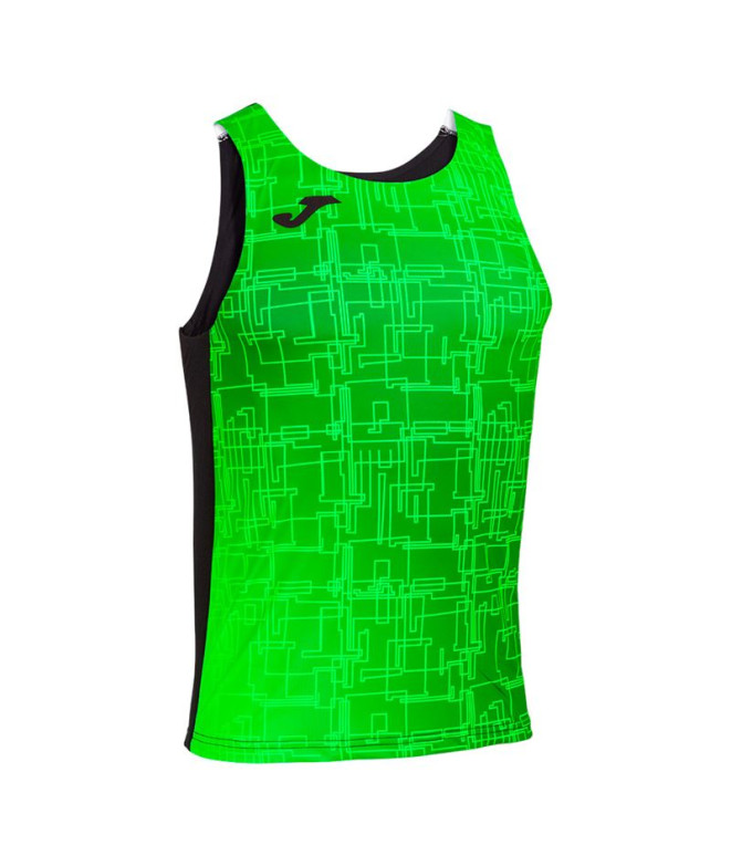 Camiseta De Tirantes Running Elite VIII Negro Verde Flúor