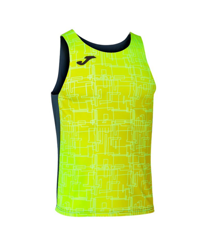 Camiseta De Tirantes Running Elite VIII Marino Amarillo Flúor