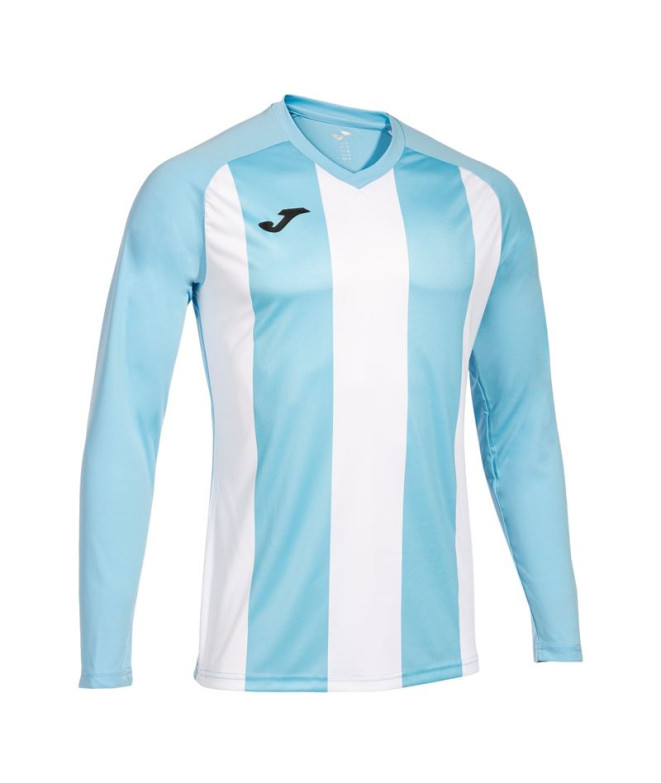 Camiseta Manga comprida Pisa II Azul claro Branco