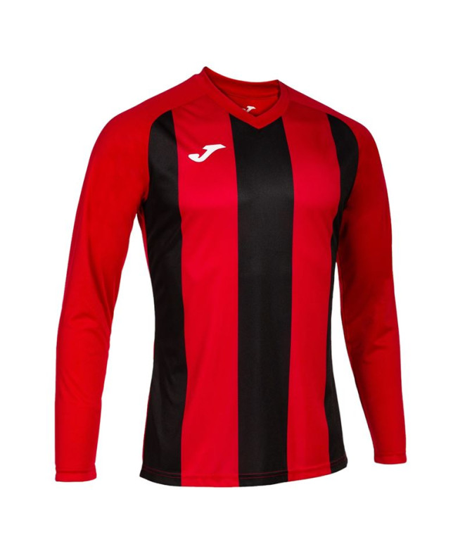 Camiseta Pisa II Manga comprida vermelho preto