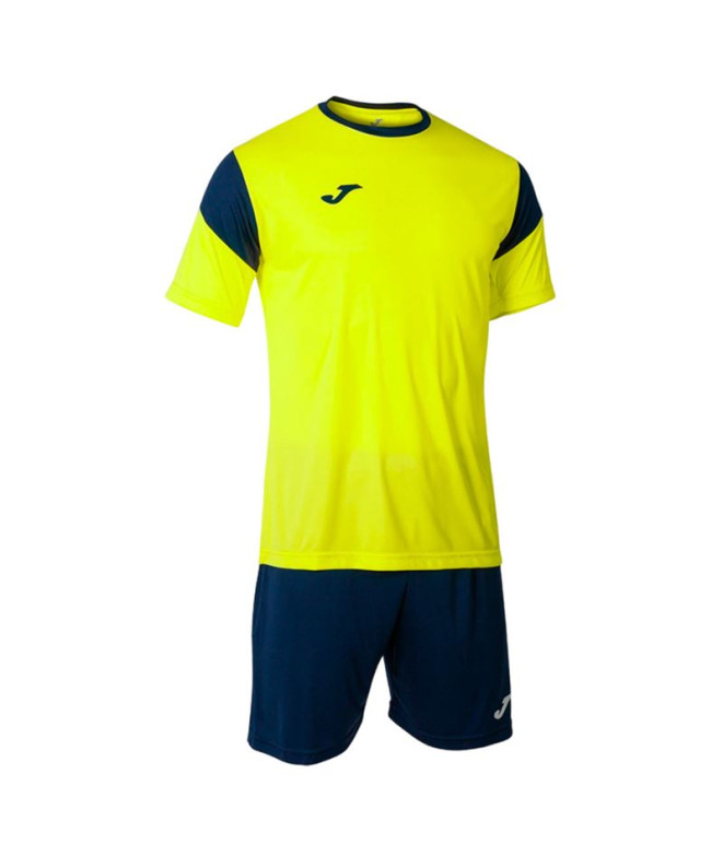 Conjunto Homem Futebol Phoenix Amarelo Fluor Marinho