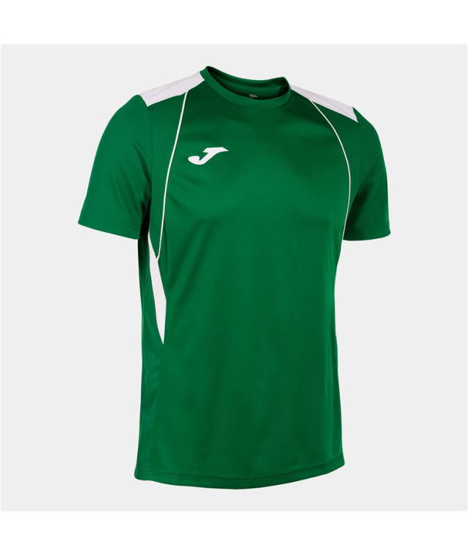 T-shirt Joma HommeEnfant Manches courtes Championnat VII / Vert Blanc