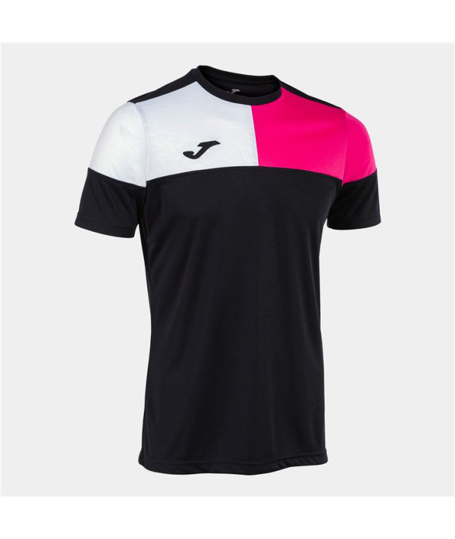 Camiseta Joma Homem Manga curta Crew V Preto Rosa Branco