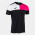 Camiseta Joma Homem Manga curta Crew V Preto Rosa Branco